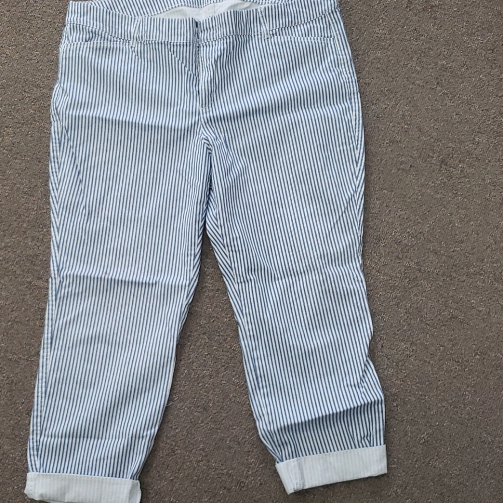 Cropped striped pants